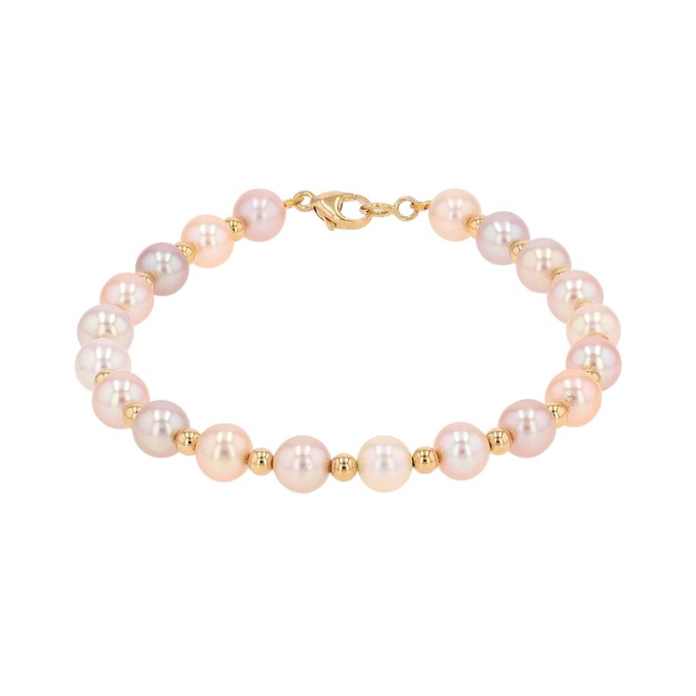 Bracelet perles or jaune 7.39g Comme neuf -  reconditionné disponible sur Gemme Les Bijoux